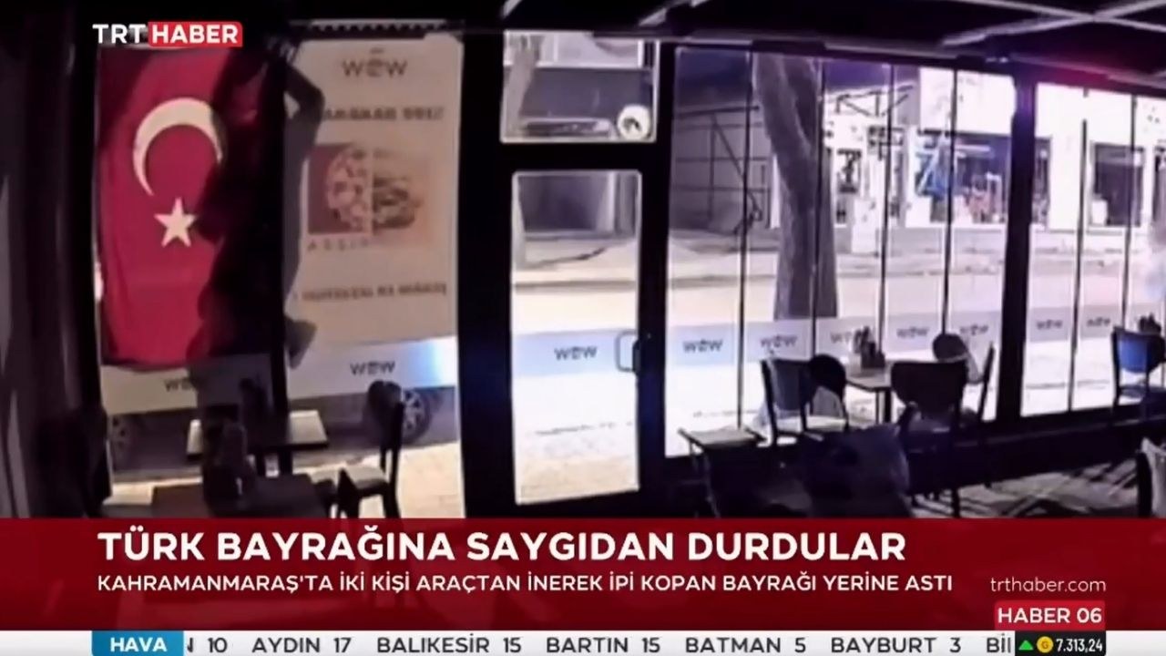 Elbistan’da Türk Bayrağına Duyarlılık Kameraya Yansıdı