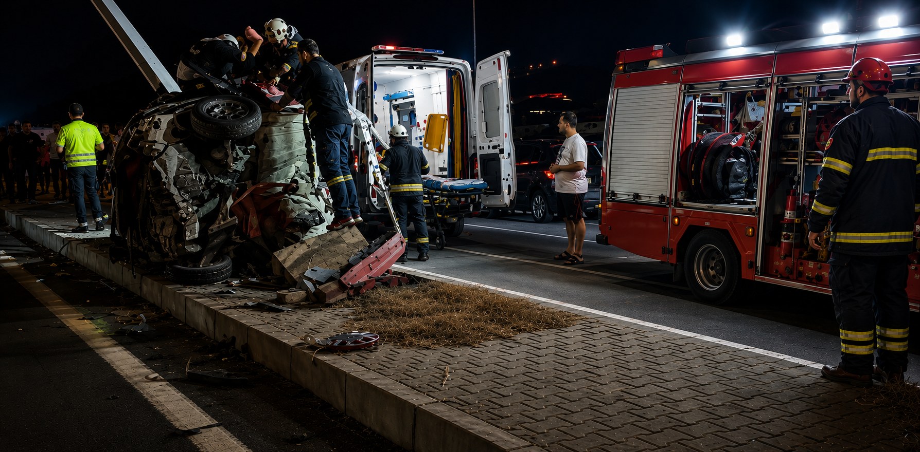 Kahramanmaraş Kayseri Yolu’nda Trafik Kazası : 2 Yaralı