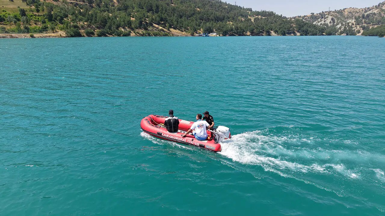 Menzelet Barajı'nda Gerçeği Aratmayan Kurtarma Tatbikatı