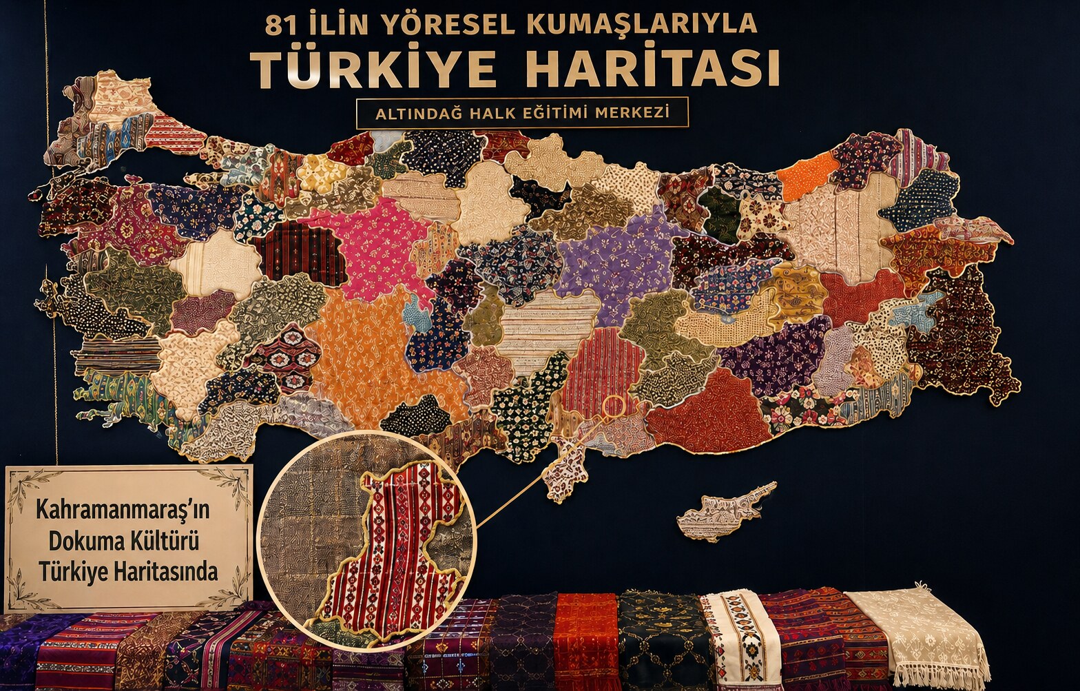 Kahramanmaraş'ın Dokuma Mirası Dev Türkiye Haritasında Yerini Aldı