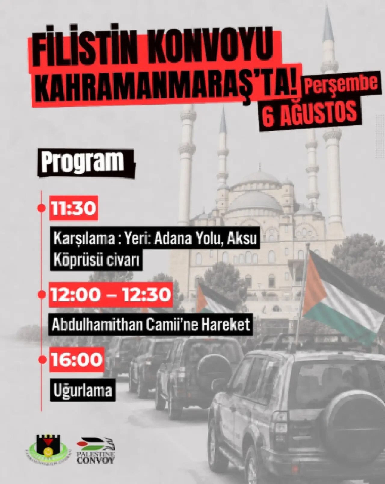 Filistin İçin Büyük Konvoy Kahramanmaraş'tan Yola Çıkıyor