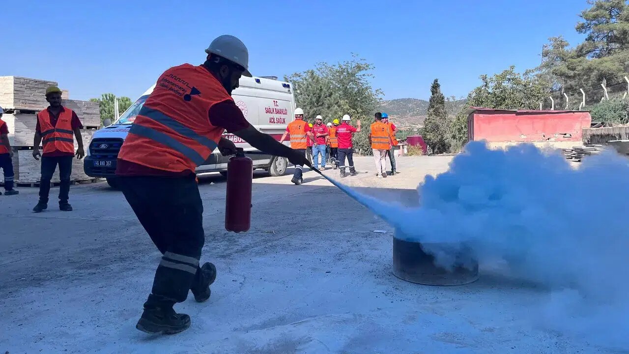 Kahramanmaraş'ta Gerçeğini Aratmayan Yangın Tatbikatı