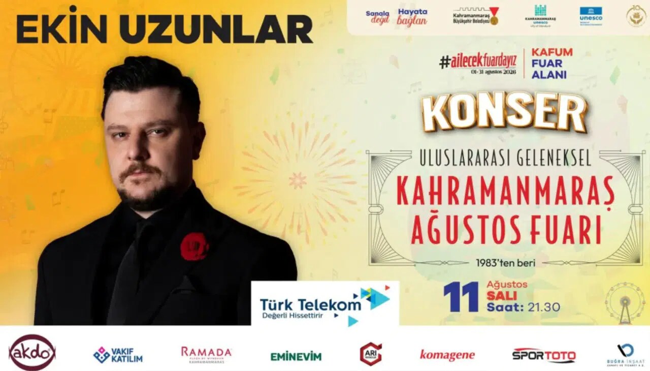 Kahramanmaraş’ta Bu Akşam Ekin Uzunlar Konseri