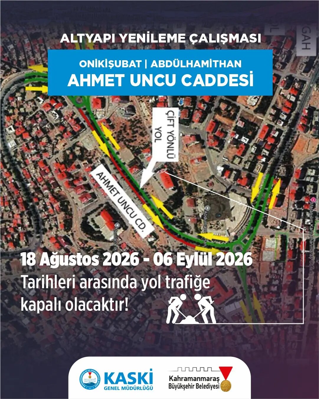Ahmet Uncu ve Kanlıdere Caddelerinde Trafik Düzenlemesi