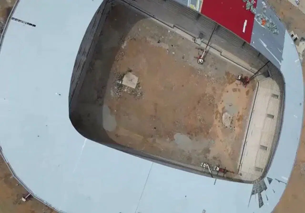Kahramanmaraş’ın Yeni Stadında Çatı Aşaması Tamamlandı