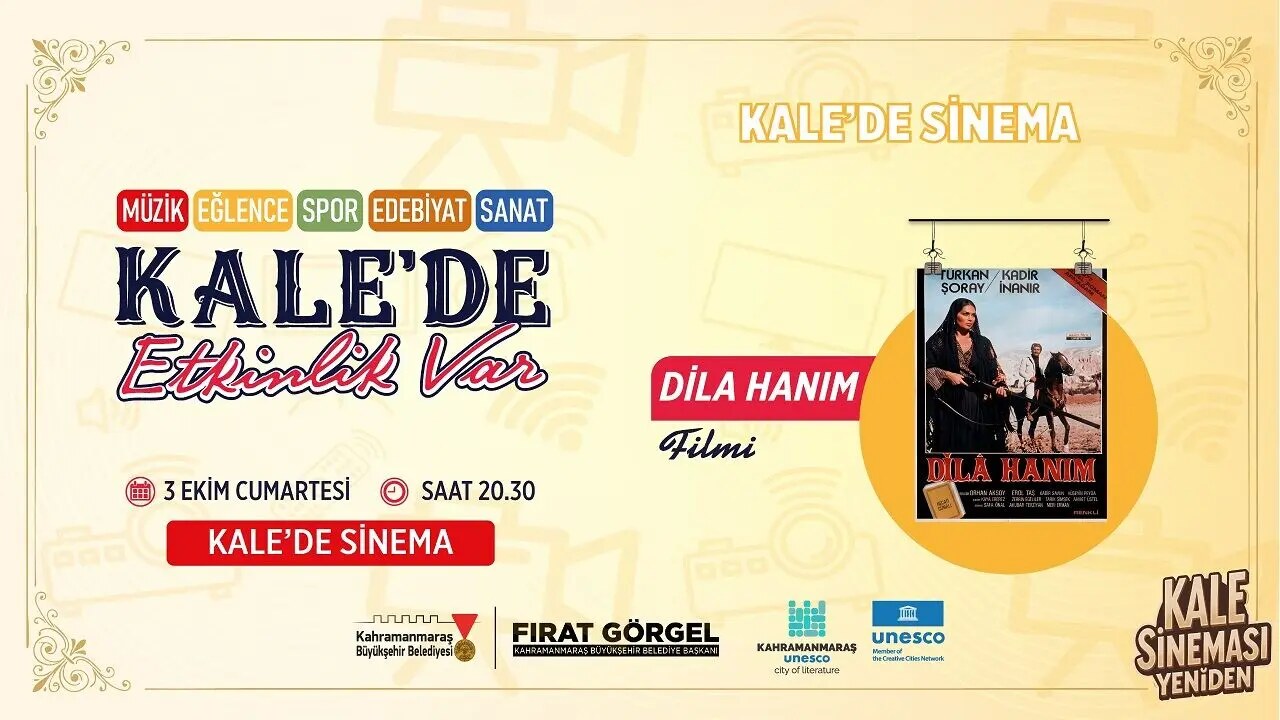 Kahramanmaraş Kalesi’nde Eğlence ve Sinema Bir Arada