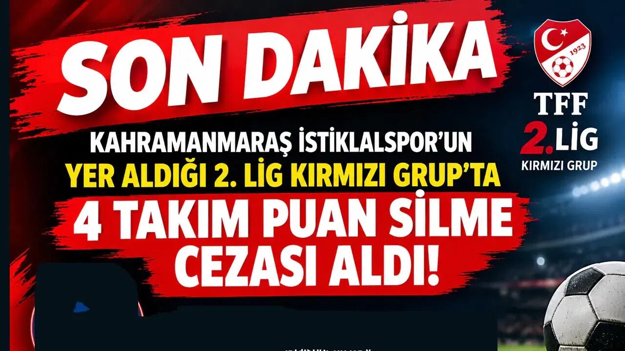 İstiklalspor’un Grubunda Dengeler Değişti! 4 Takıma Puan Silme Cezası